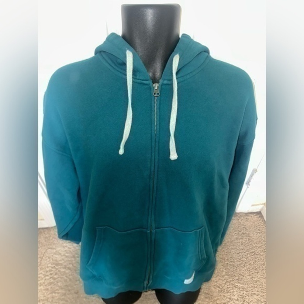 Men’s used green Eddie Bauer full zip hoodie size L large